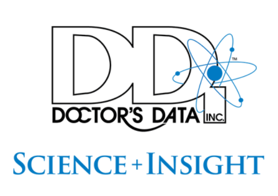 Logo of Doctor's Data Inc with text 'Science + Insight' on a white background
