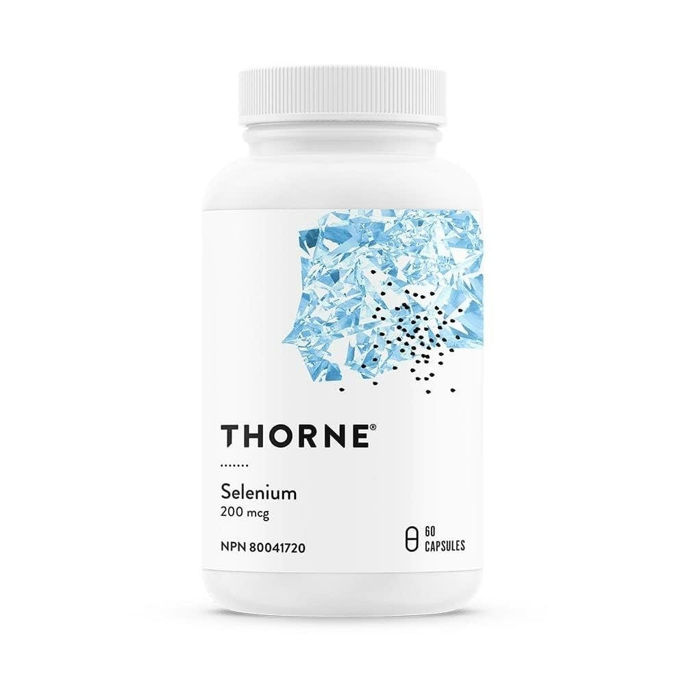 Thorne Selenium supplement bottle on a white background