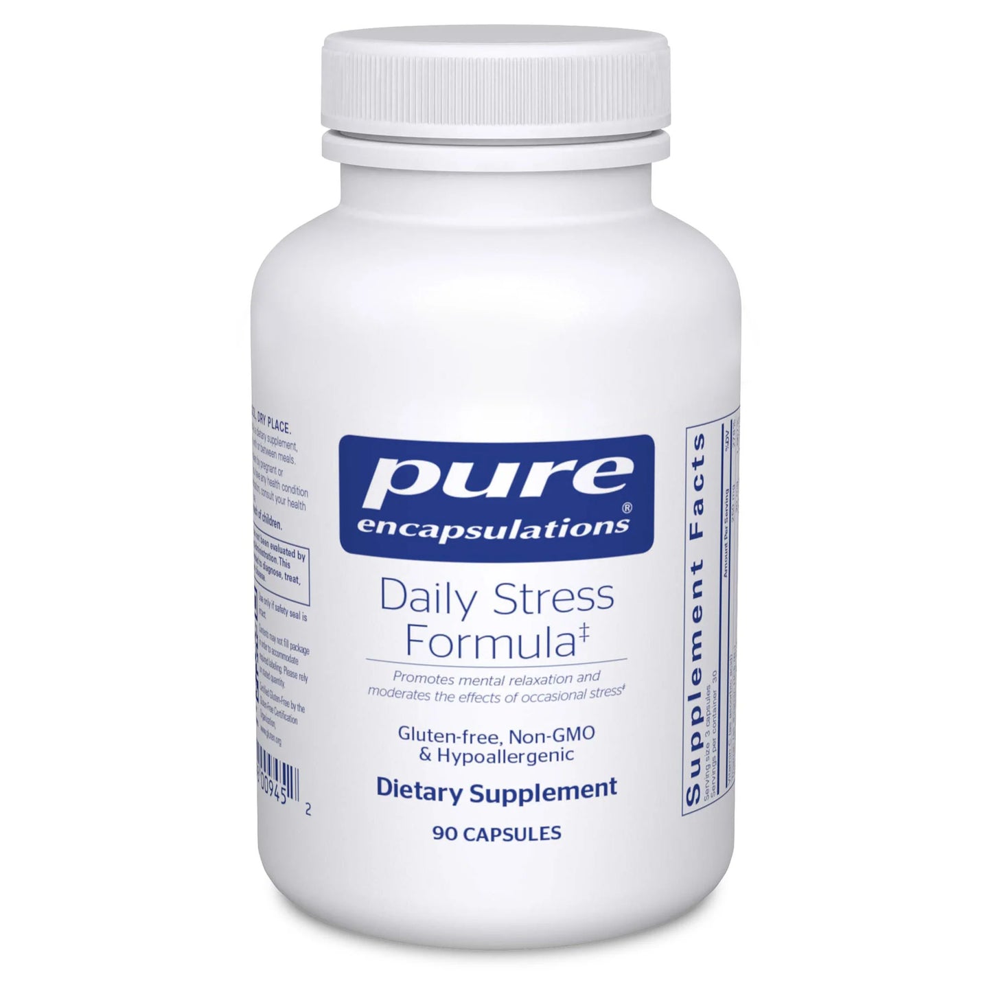 Pure Encapsulations Daily Stress Formula 90 capsules – adaptogen and B-complex stress support