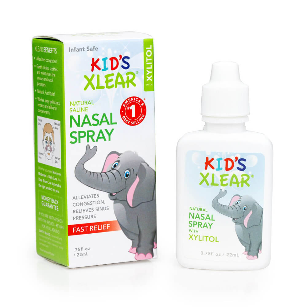 Xlear Kids xylitol saline nasal spray 22ml – drug-free natural children's nasal rinse