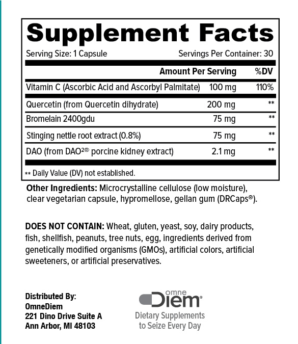 Supplement facts label for a dietary supplement with various ingredients and their amounts.
