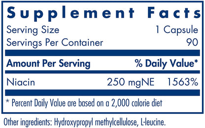 Supplement facts for B3 with a white background
