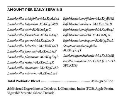 BePure TWO Probiotic strain list – Lactobacillus Bifidobacterium LactoSpore Saccharomyces boulardii 19 strains