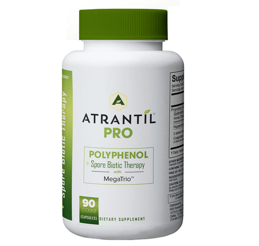 KBS Research Atrantil PRO 90 capsules – quebracho horse chestnut peppermint spore probiotic gut support
