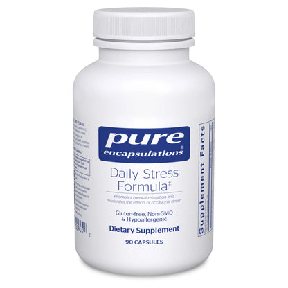 Pure Encapsulations Daily Stress Formula 90 capsules – adaptogen and B-complex stress support