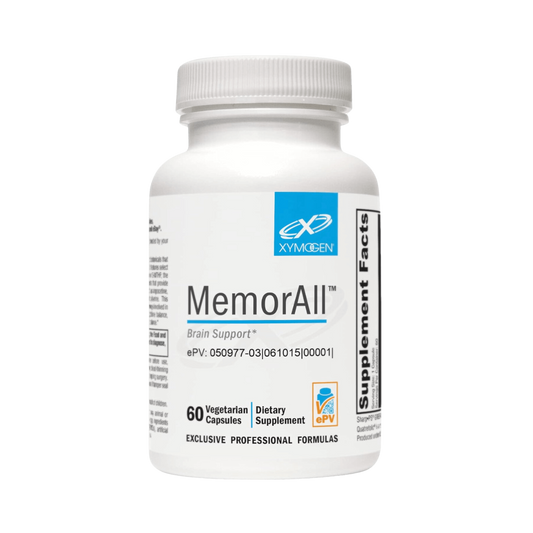 Xymogen MemorAll 60 capsules — practitioner-grade cognitive and memory support supplement
