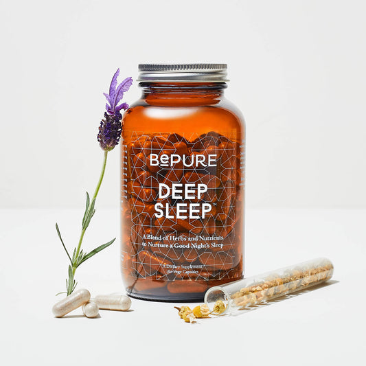 BePure Deep Sleep capsules – passionflower California poppy tart cherry herbal sleep support NZ