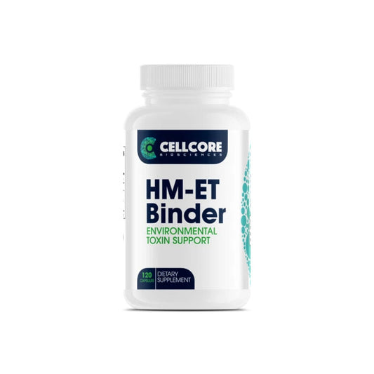 CellCore Biosciences HM-ET Binder 120 capsules – BioActive Carbon BC4 zeolite clinoptilolite detox support