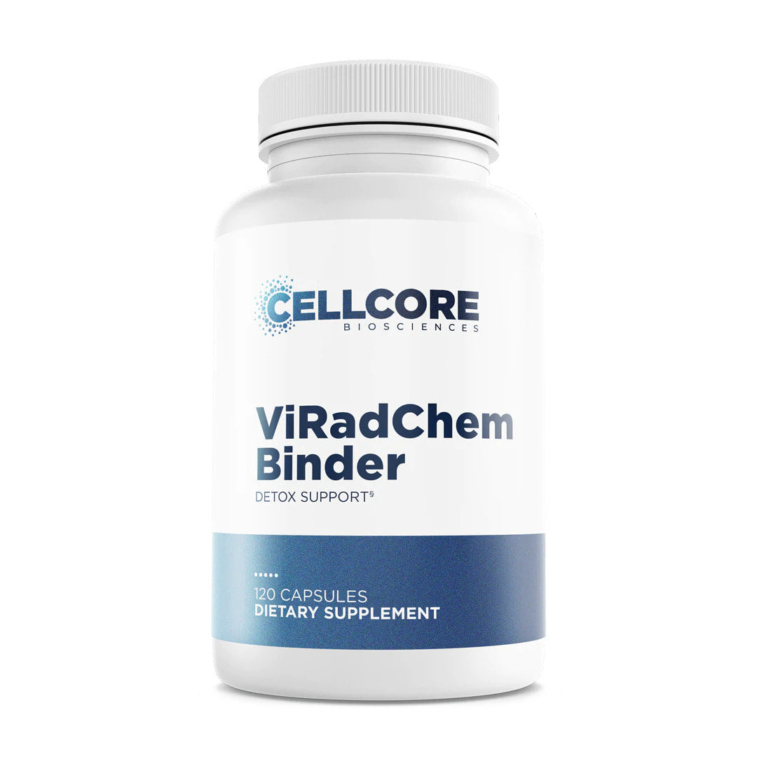 CellCore Biosciences ViRadChem Binder 120 capsules – BioActive Carbon zeolite antioxidant detox support